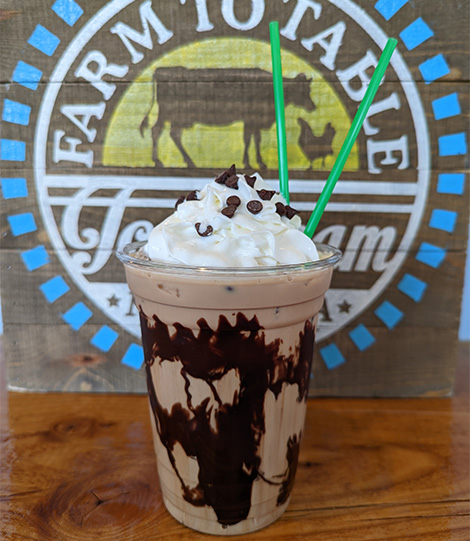 Slider Farm and table - Mocha Coffee Ice Coffee