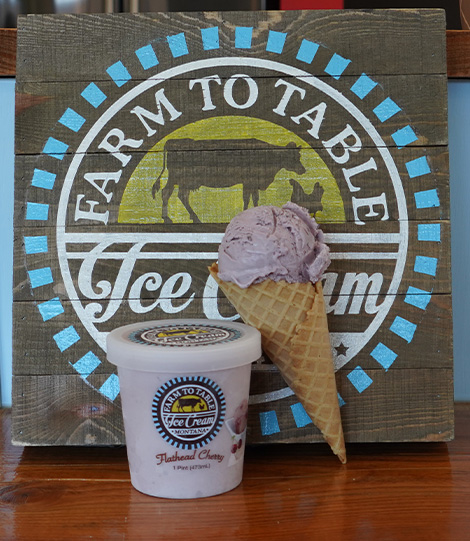 Slider Farm and table - Flathead cherry ice cream